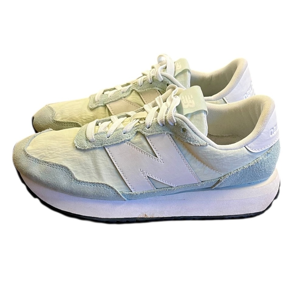NEW BALANCE‎ 237 Light Green Sneaker Shoes Sz 9.5 Retro WS237HTG - Picture 5 of 10